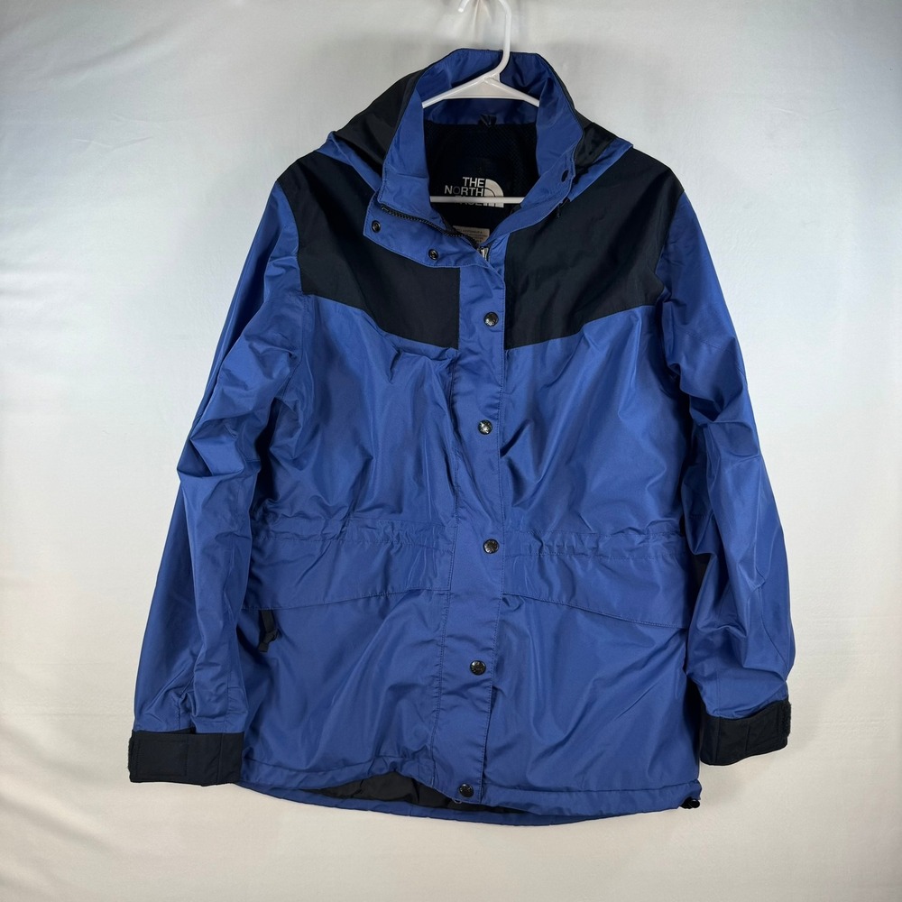 The North Face HydroSeal Mountain Jacket Womens Large Blue Black Waterproof Hood